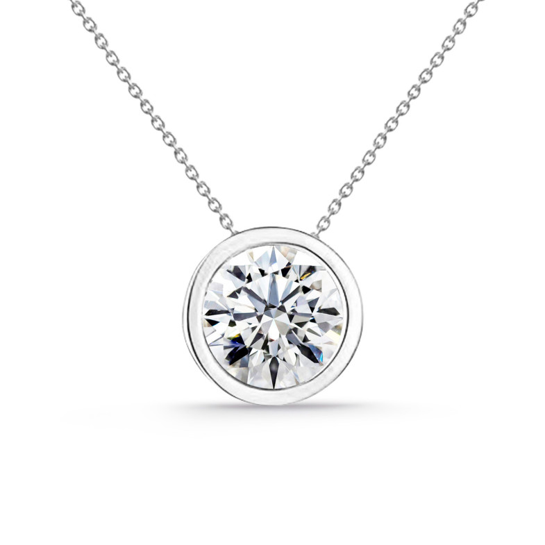 Collana Diamante Sharon 0.10-0.50ct Oro Solitary Bianco 99928091041