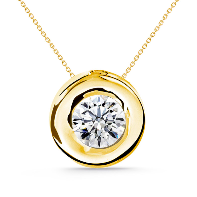 Colar de diamante LaDY 0.55-1.00ct Lonely amarelo ouro 99928312045