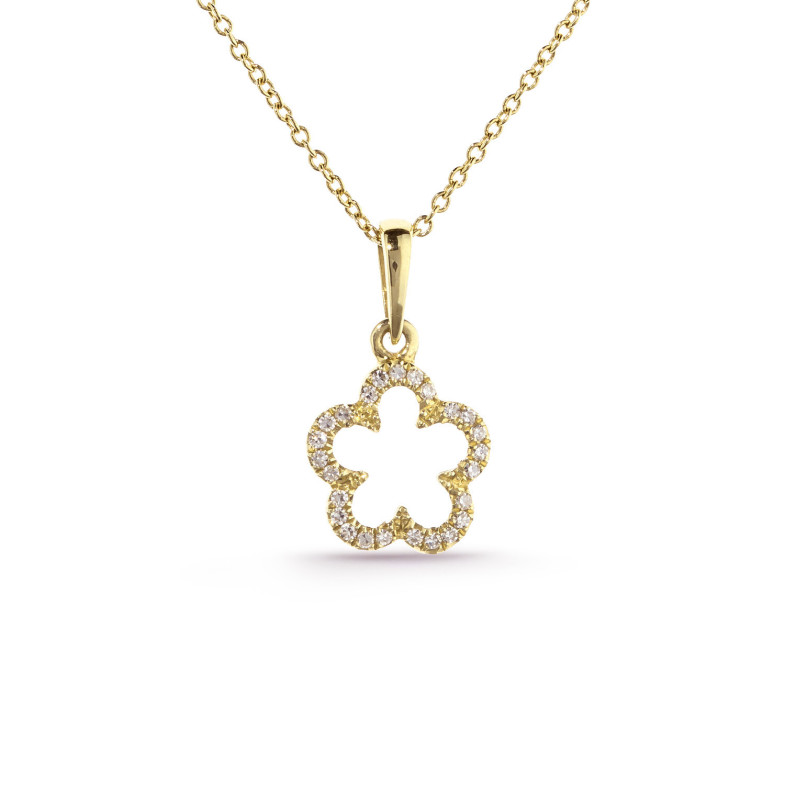Gold necklace 29210511141 Flower LITTLE DETAILS