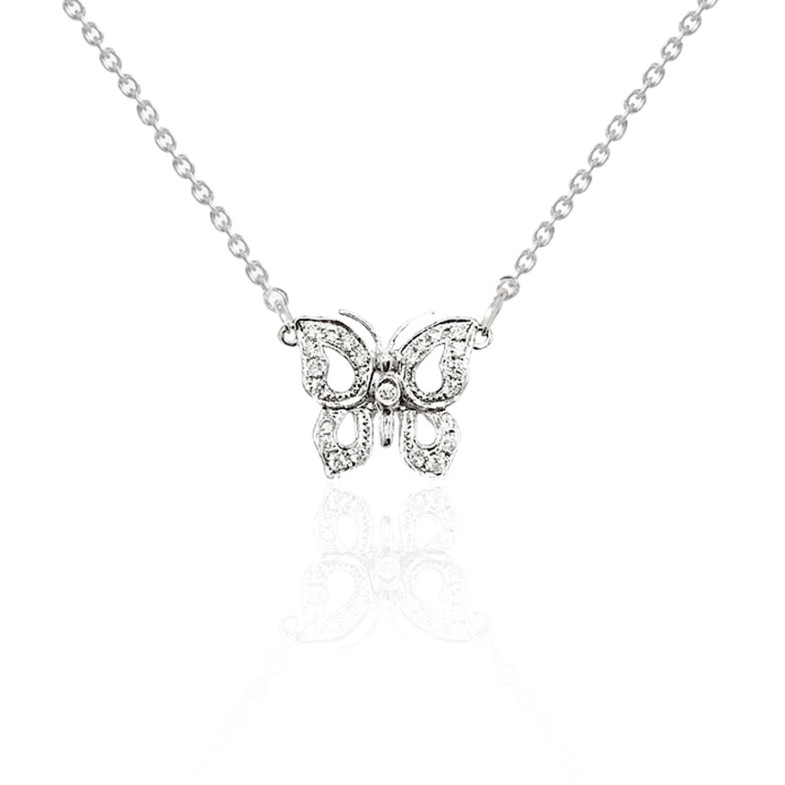 NICOLS diamond butterfly necklace 20110321041