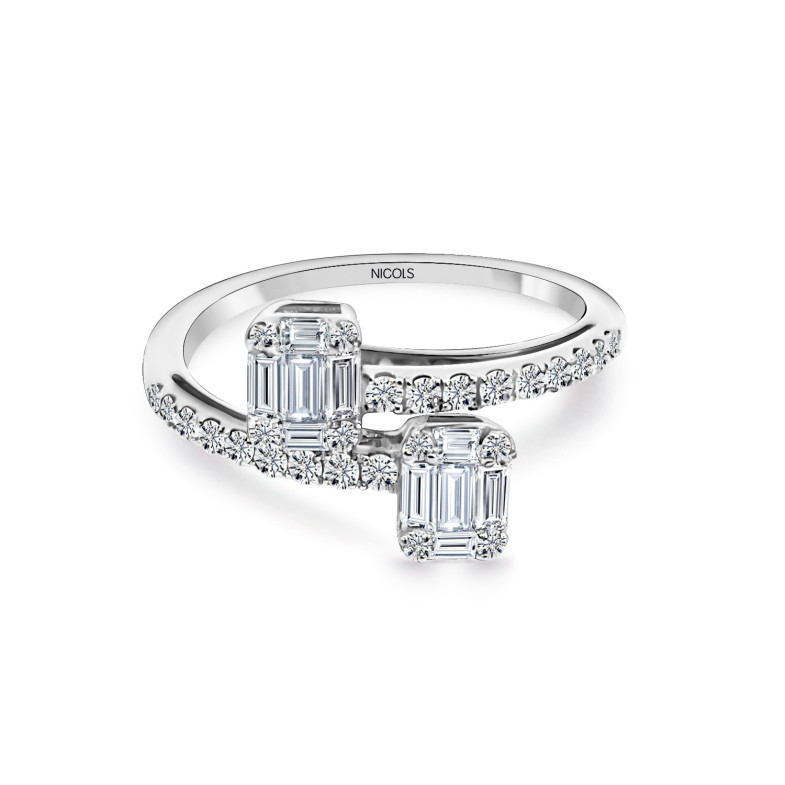 Anello ELECTRA con diamanti 0,85 You and Me Oro bianco 32810038011