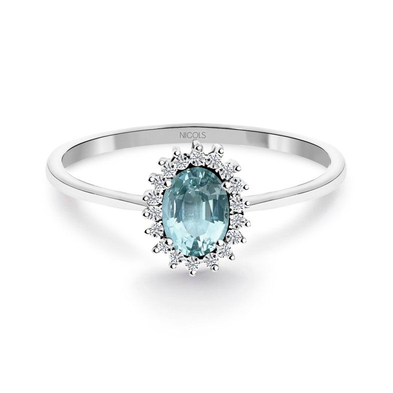 Ring Candy mit Aquamarin und Diamanten 29210260011
