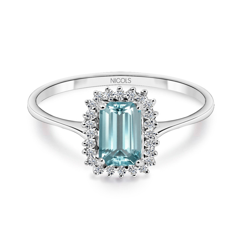 Aquamarine and Diamonds Ring Candy 29210262111