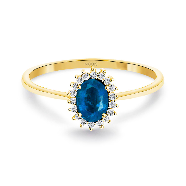 Sapphir Ring 0.50 Diamants Candy Or jaune 29210261215