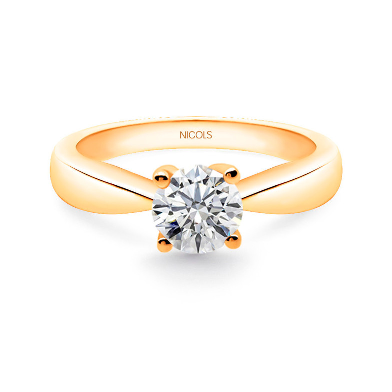 Jackie Engagement Ring Rose Gold (18Kt) with Diamond 0.10-0.50ct