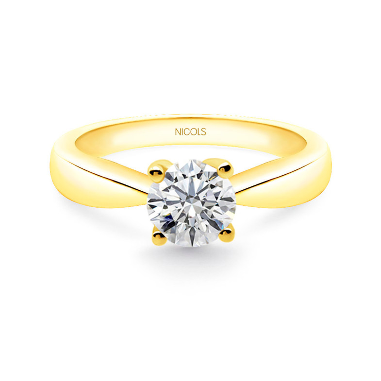 Anillo Compromiso Jackie Oro Amarillo (18Kt) con Diamante 0.10-0.50ct