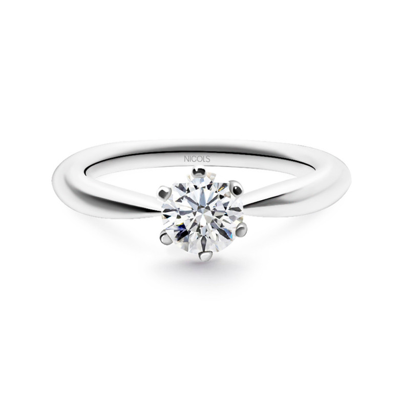 Alexia Oro Blanco (18kt) Anel de Compromisso com Diamante 0.10-0.50ct