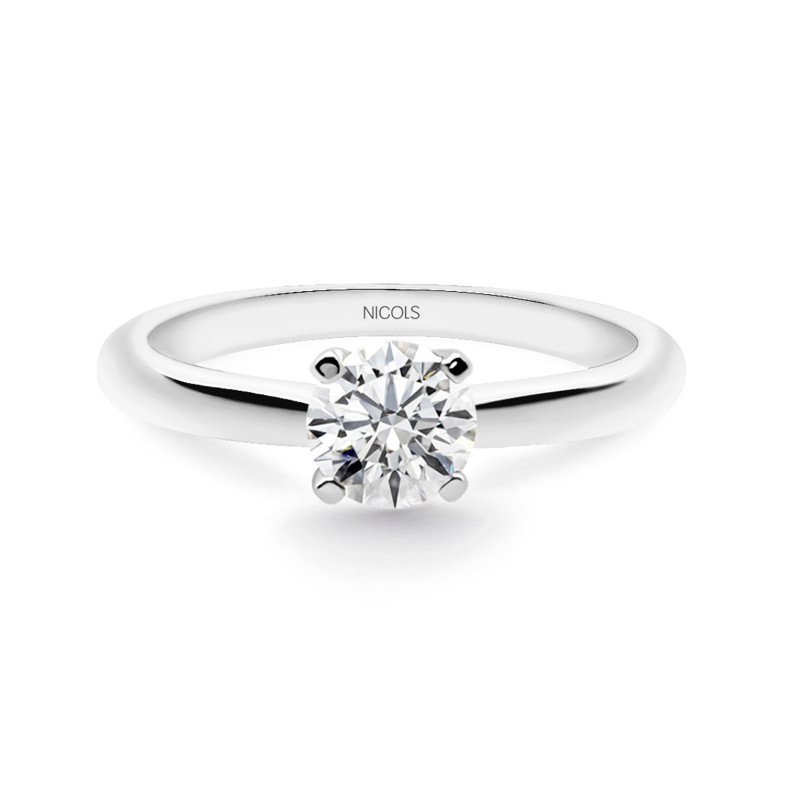 Elle Platinum Commitment Ring com diamante 0.10-0.50ct