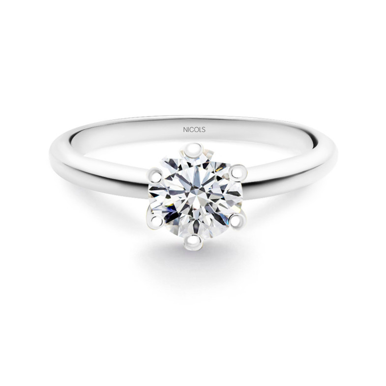 Charlotte Platinum Commitment Ring mit Diamant 0.10-0.50ct