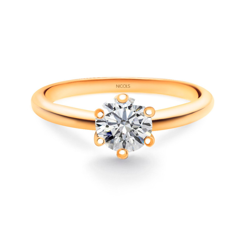 Charlotte Oro Rosa (18kt) Anello di impegno con Diamante 0.10-0.50ct
