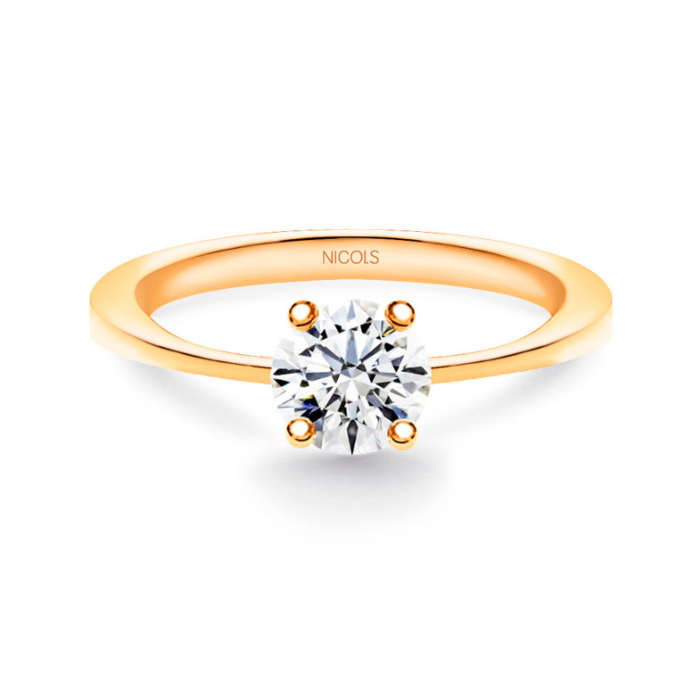 Anel de noivado Isabella em ouro rosa (18kt) com diamante 0.10-0.50ct