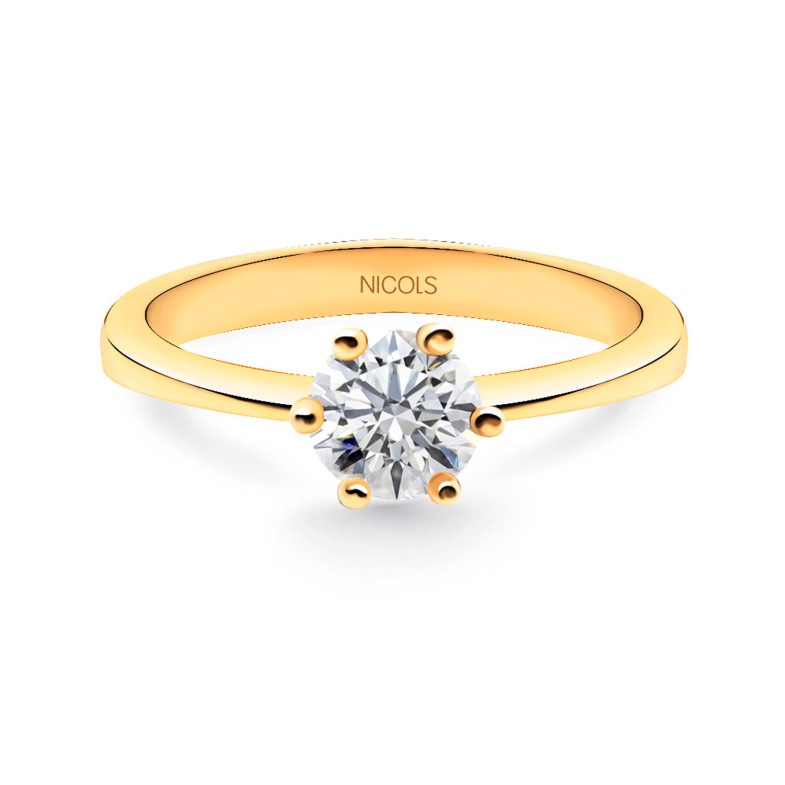 Geraldine Engagement Ring Rose Gold (18Kt) with Diamond 0.10-0.50ct
