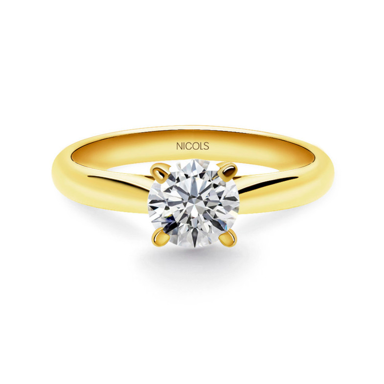 Nancy Engagement Ring Yellow Gold (18Kt) with Diamond 0.10-0.50ct