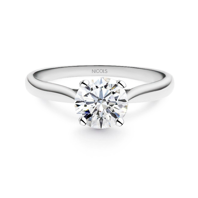 Nicole Engagement Ring Platinum with Diamond 0.10-0.50ct