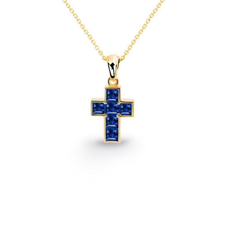 Collar Cruz Zafiros Calma 0.30 99926063753