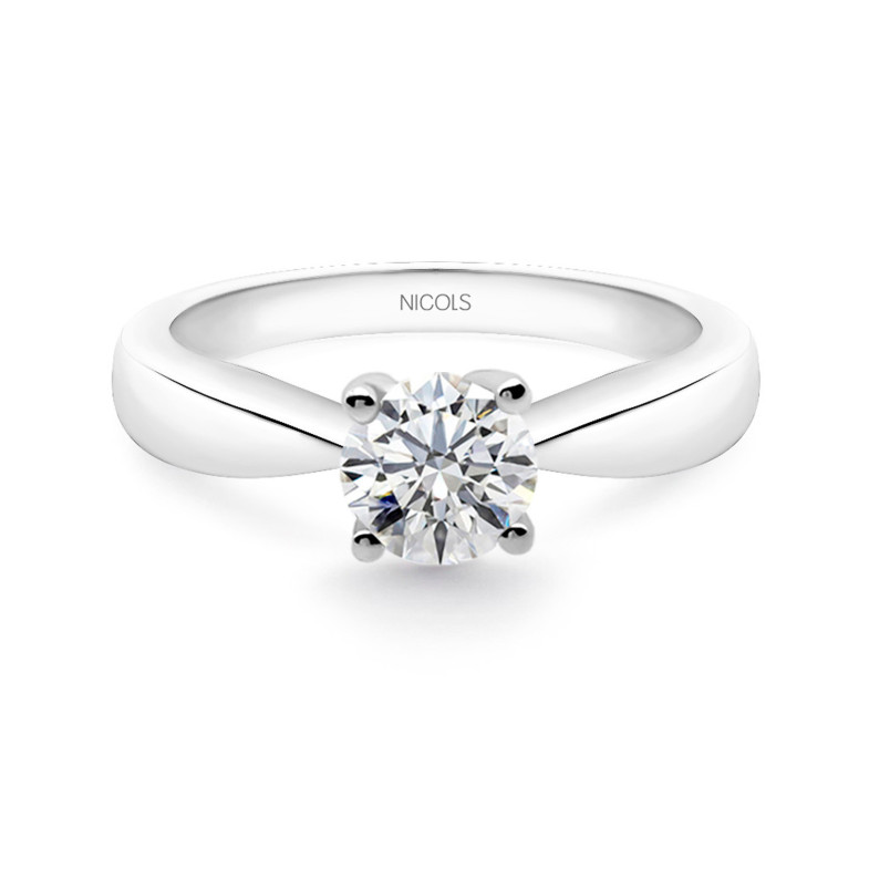 Jackie Gold Branco (18Kt) Anel de Compromisso com diamante 0.10-0.50ct