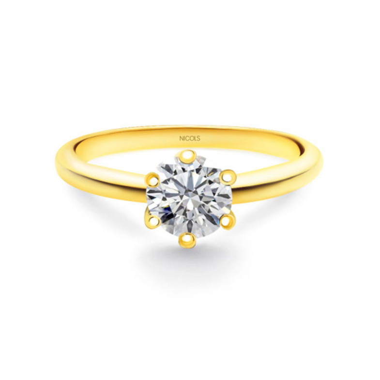 Charlotte Giallo Oro (18kt) Anello di impegno con Diamante 1.00ct 99928216715