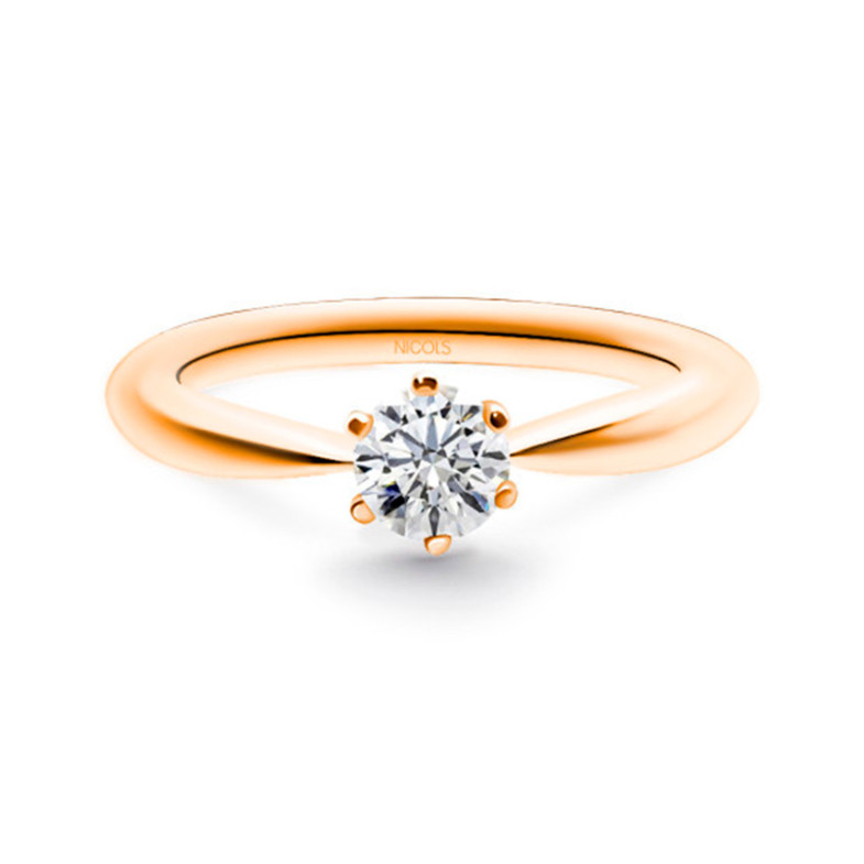 Anillo Compromiso ALEXIA Oro Rosa (18kt) con Diamante 0.55ct 99928315819