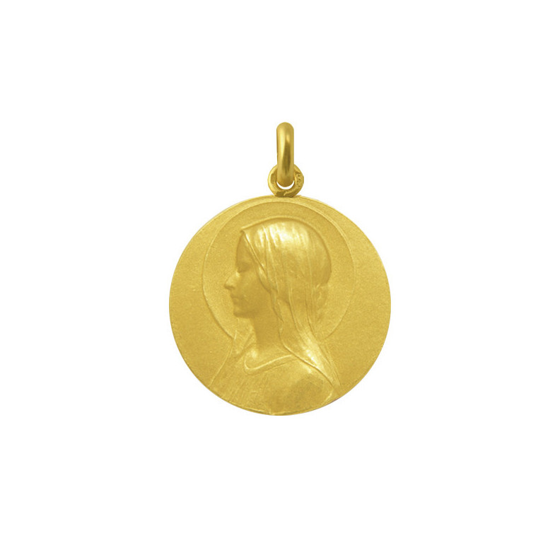 Medalha Véu da Virgem Maria em ouro 18kt 04515000052