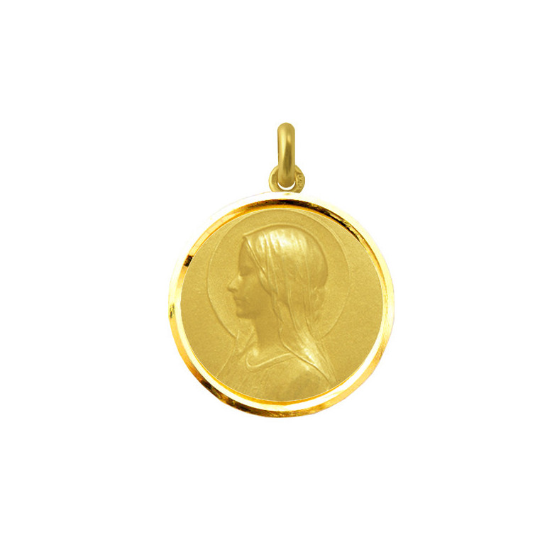 Véu da Medalha da Virgem Maria Moldura em ouro 18kt 04515010052