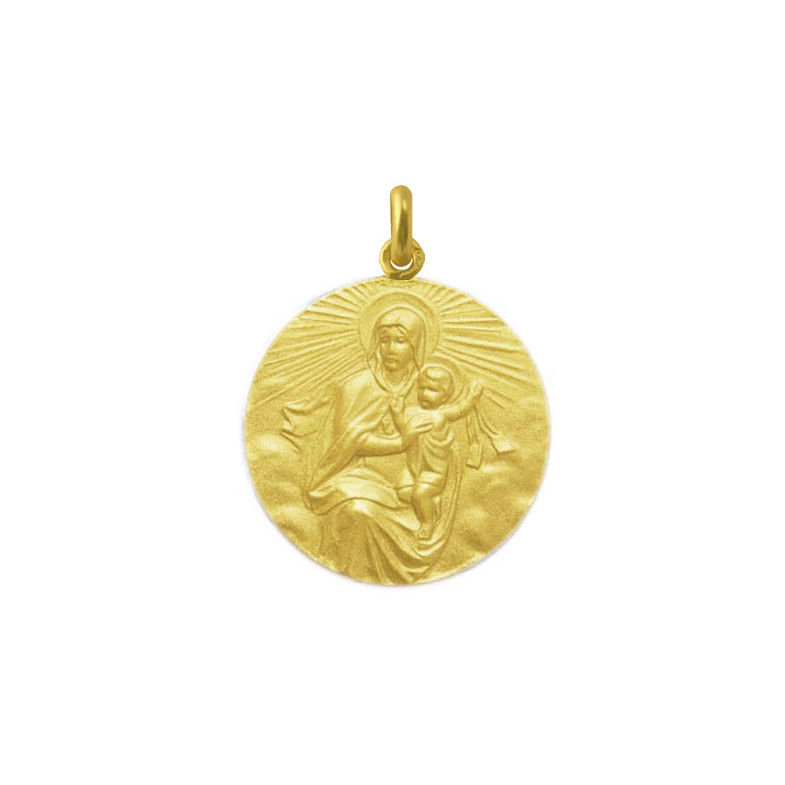 Virgin of Carmen Manto Medal 18kt Gold 04515200052
