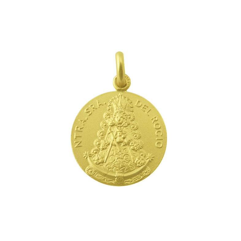 Gold medal Virgen del Rocío or Our Lady of Rocio. Made in Spain, solid 18-karat yellow gold. 04515270052