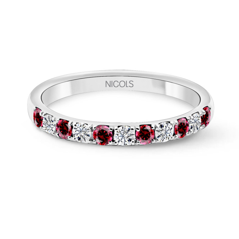Ruby Azalea Diamond Ring White Gold 14711102111