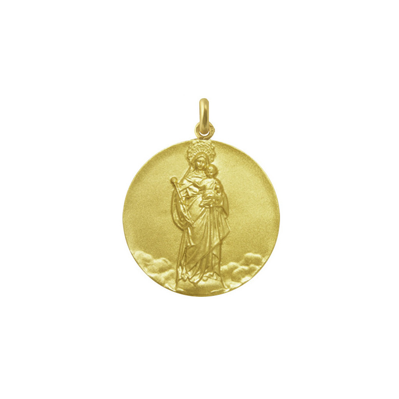 Medalla Virgen Blanca o Santa Maria La Blanca Oro 18kt 04515410052