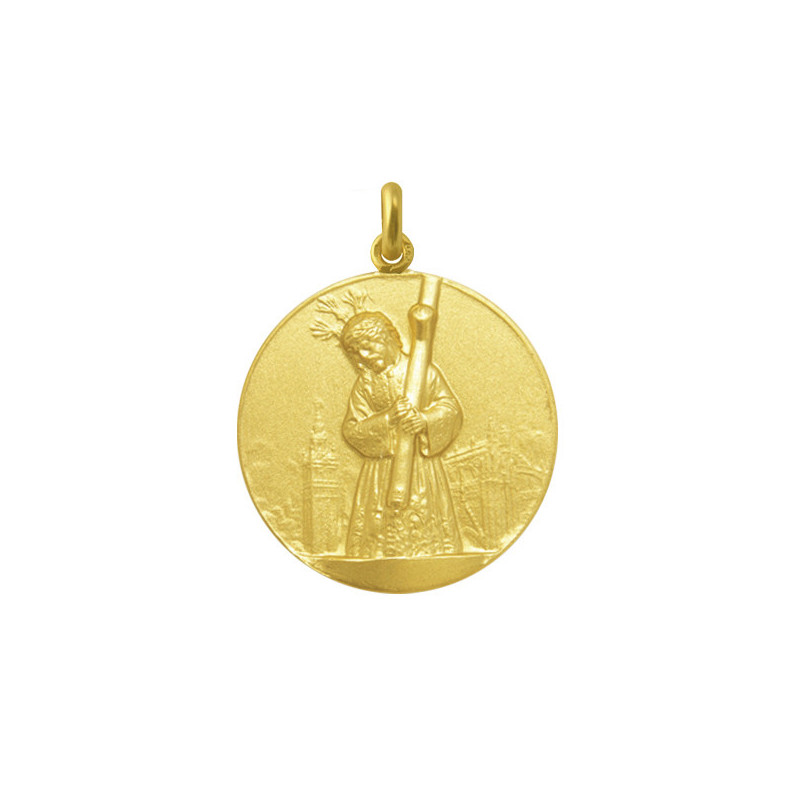 Medalha Jesus do Grande Poder em ouro 18kt 04516610052