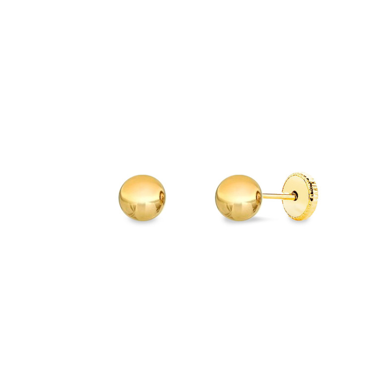 Glatte Kugelohrringe aus 18-karätigem Gold 36810120020