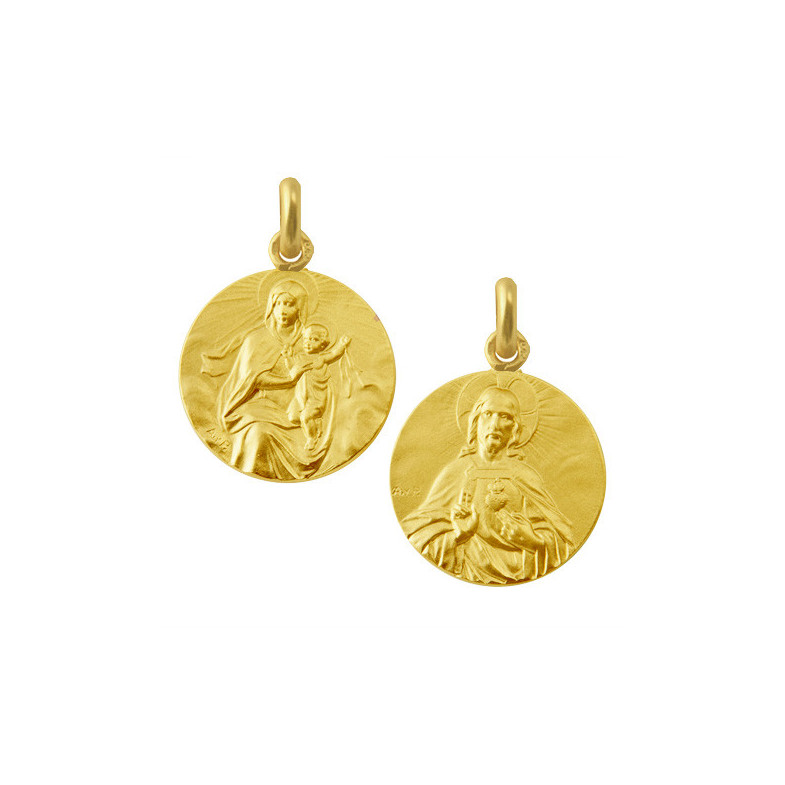 Scapular Virgin of Carmen Mantle and Sacred Heart 18kt 04518110052