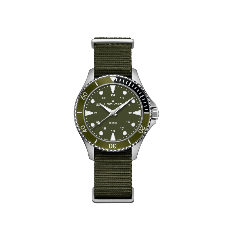Hamilton Khakifarbener Tauchquarz H82241961