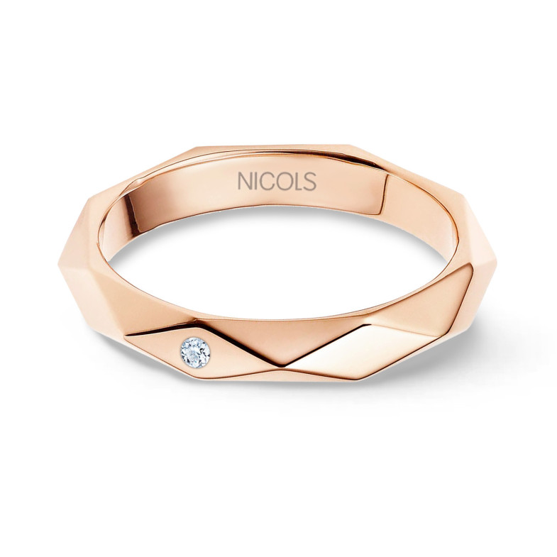 Wedding Rings Rose Gold Diamond 35mm BACO99411263335