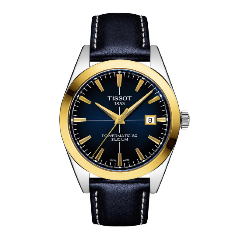 TISSOT GENTLEMAN POWERMATIC 80 SILICIUM SOLID 18K GOLD BEZEL T927.407.46.041.01