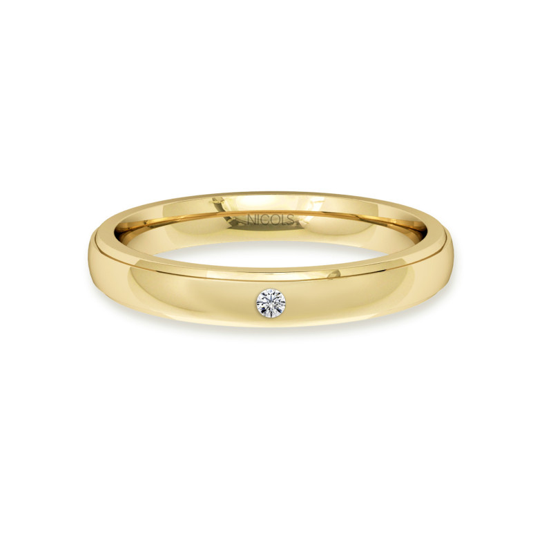 Hochzeit Alliance Talia Gelb Gold 3.0Mm Diamant 0.02 99411242330