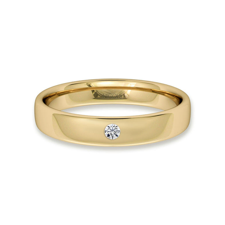 Alliance de mariage Or jaune 3,0Mm Diamant 0.02 99411022330