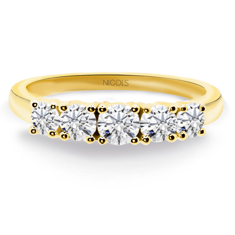 Anello ELOISE con diamanti 0,70 Oro giallo 99929104015