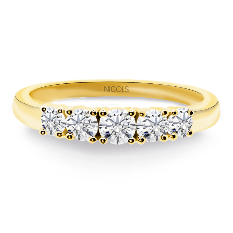 Anello ELOISE con diamanti 0,55 Oro giallo 99929105015