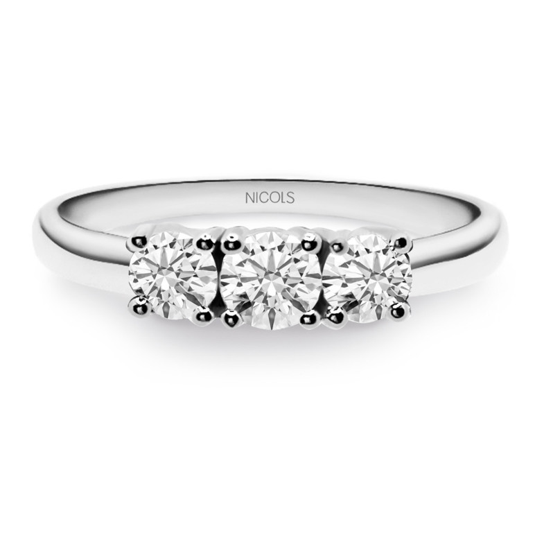 Diamantring Trilogie 0.80 Weißgold 99929102211