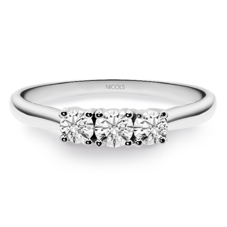 Trilogy Diamond Ring 0.65 White Gold 99929103211