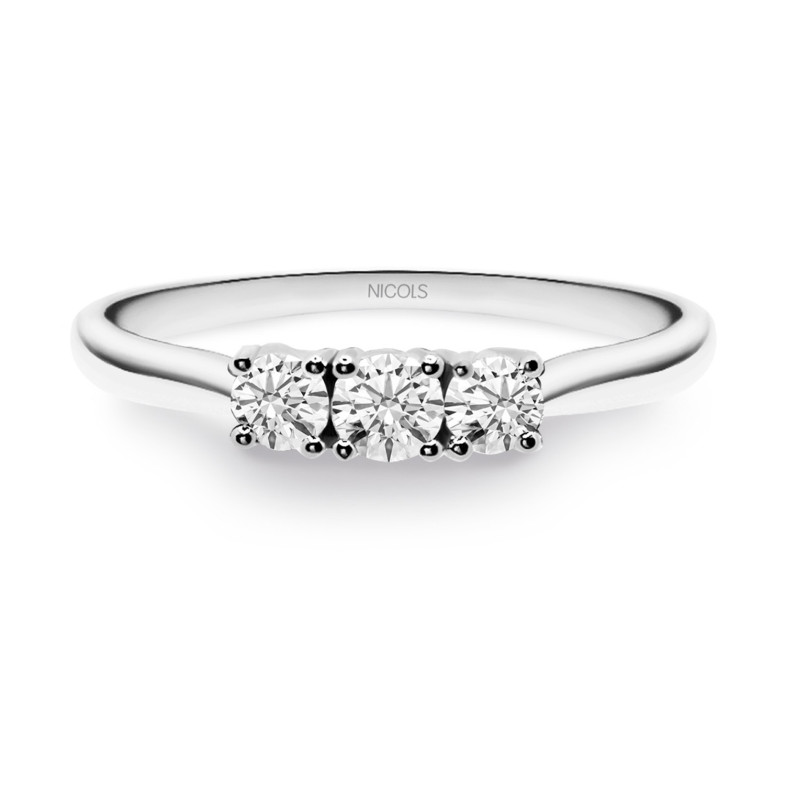 Trilogy Diamond Ring 0.50 Ct White Gold 99929104211