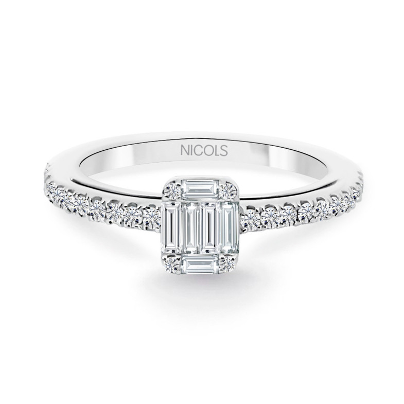 Bague diamant MINERVA 0,45 or blanc 32810037011