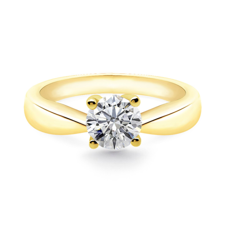 Bague de fiançailles Jackie en or jaune (18 carats) avec diamant 0,75 ct 99925226215
