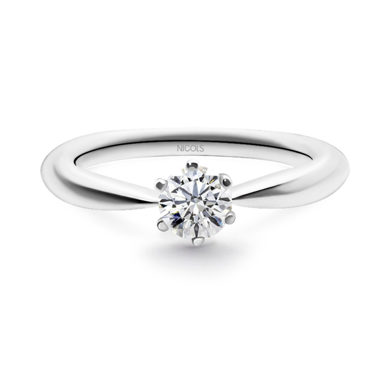 Alexia Oro Blanco (18kt) Anel de Compromisso com Diamante 0.65ct 99928316011