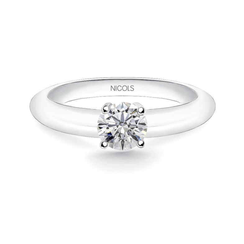 Anillo Compromiso BRIGITTE Oro Blanco (18kt) con Diamante 0.55ct 99928275811