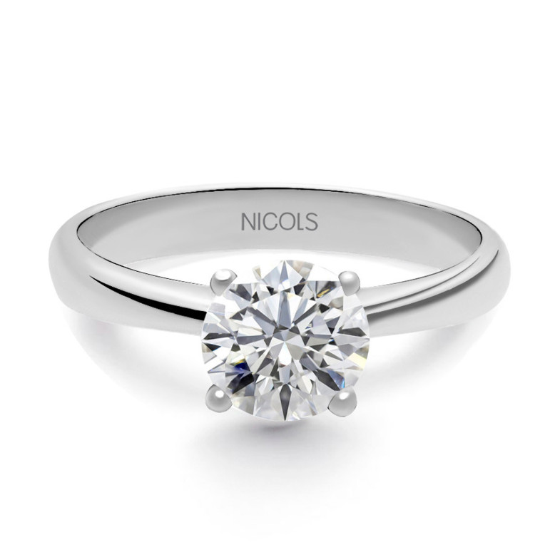 Bague de fiançailles Frida en or blanc (18 carats) avec diamant 1,00 ct 99928336711