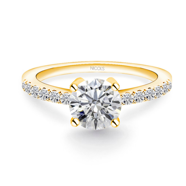 Dafne Engagement Ring White Gold (18Kt) with Diamond 0.30-1.00ct
