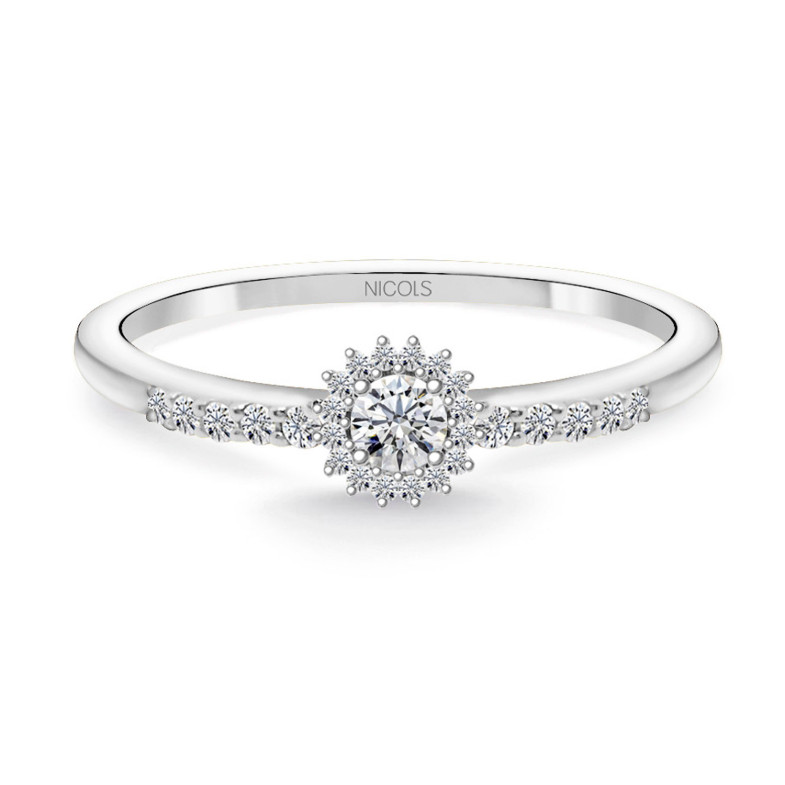 Bague Solitaire Daisy 0,15 diamants bras 99930178011