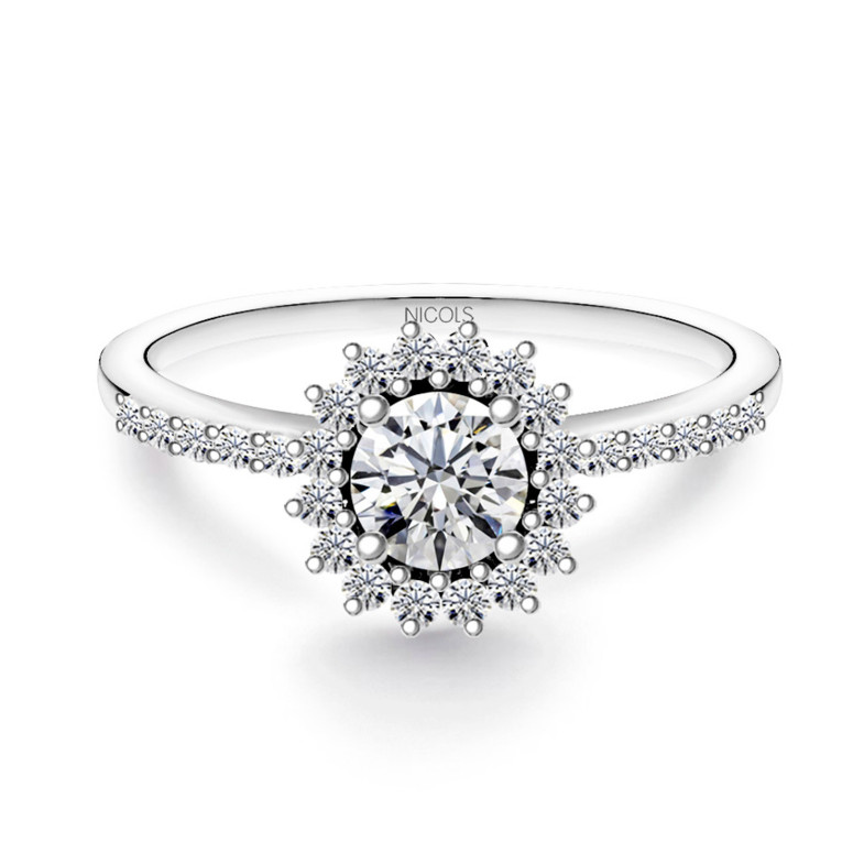 Anel único Margarita 0.30 diamantes braço 99930178311