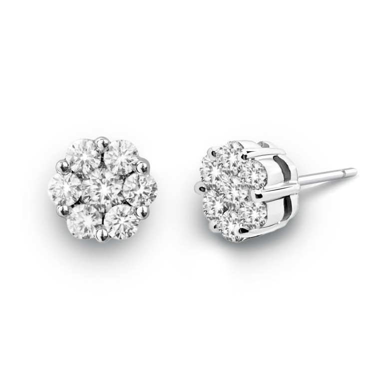 Boucles d'oreilles diamant CAMELIA 1.50 Dormilonas 14710010421